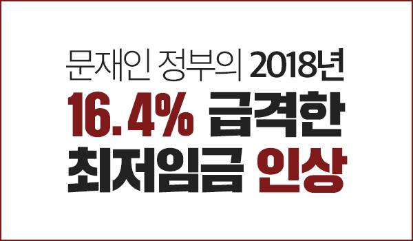 문재인 정부의 2018년 16.4% 급격한 최저임금 인상