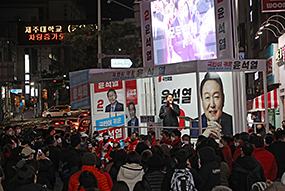 이준석 당 대표, 제주시 유세