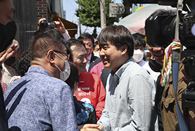 경남 함양군 유세 및 지리산 함양시장 인사