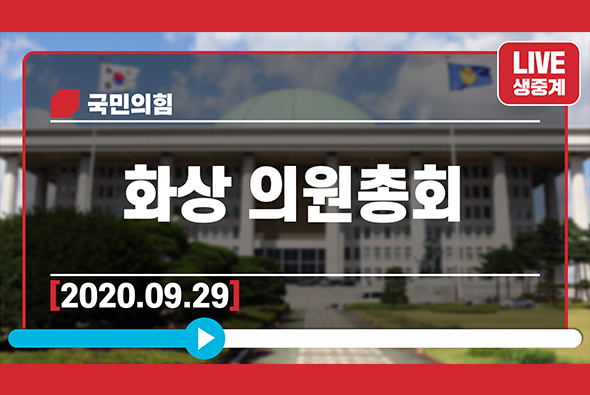 9월 29일 화상 의원총회