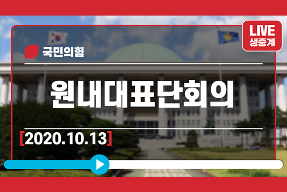 [Live] 10월 13일 원내대표단회의