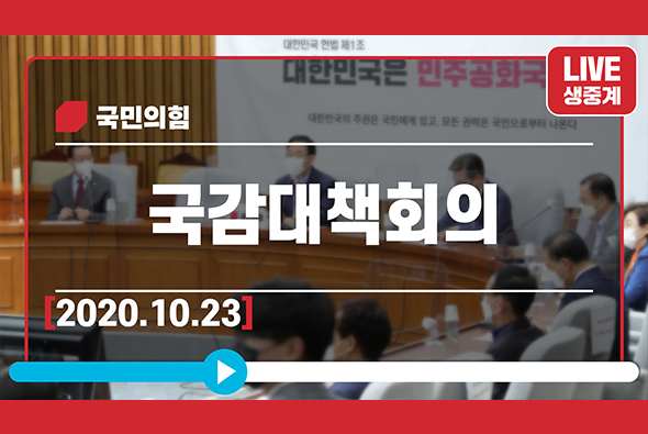 [Live] 10월 23일 국감대책회의