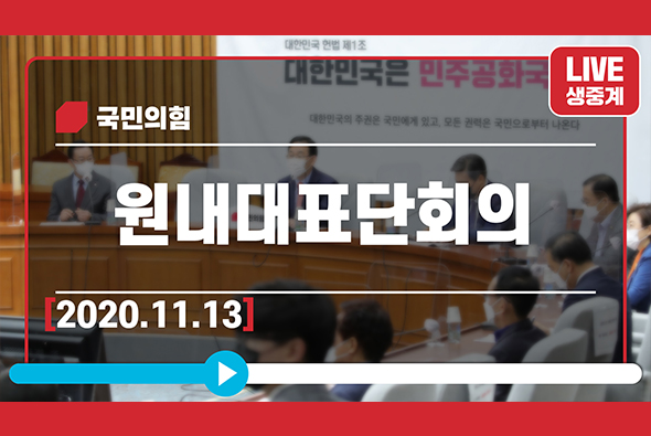 [Live] 11월 13일 원내대표단회의