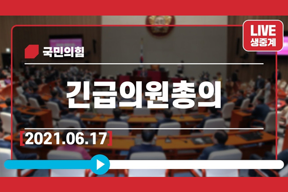 [Live] 6월 17일 긴급의원총회